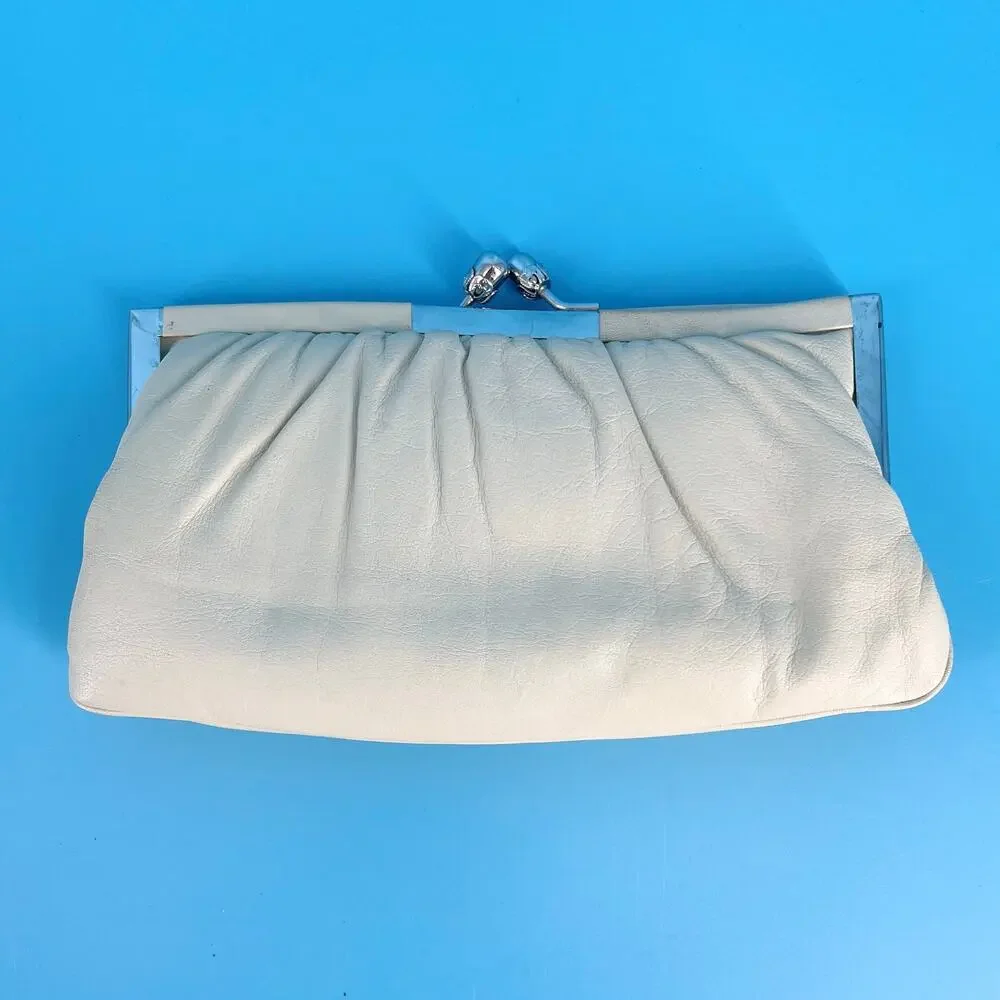 Vintage Ivory Clutch Purse Evening Bag